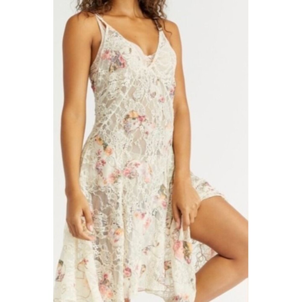 Free People Lea Embellished Midi Slip